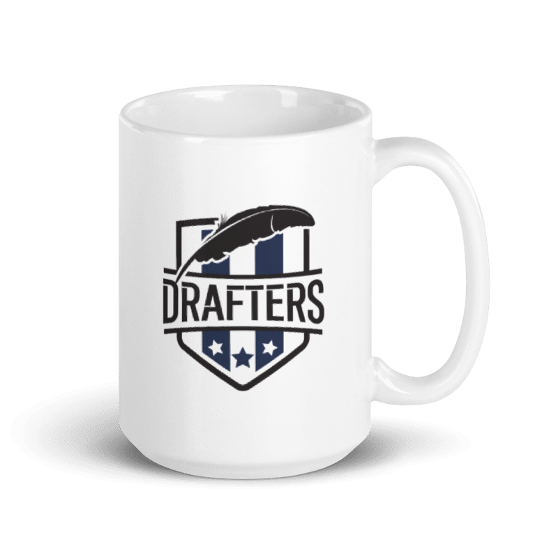 Drafters White glossy mug