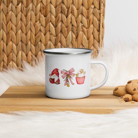 Curvy Girl Christmas Enamel Mug