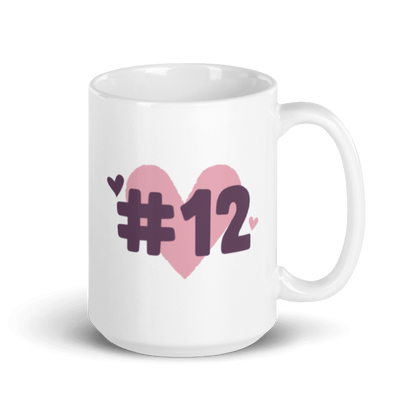 #12 White glossy mug