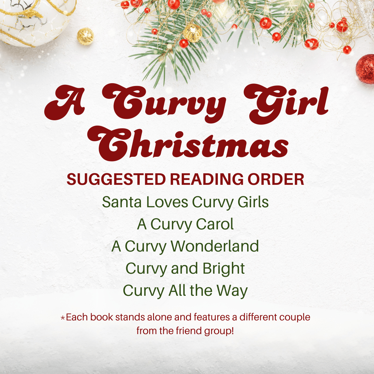 A Curvy Girl Christmas: FIVE Sweet Holiday Romance Books