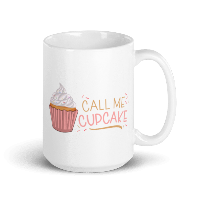 Call Me Cupcake White glossy mug