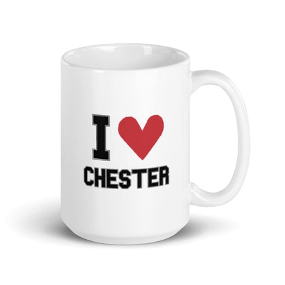 I <3 Chester White glossy mug