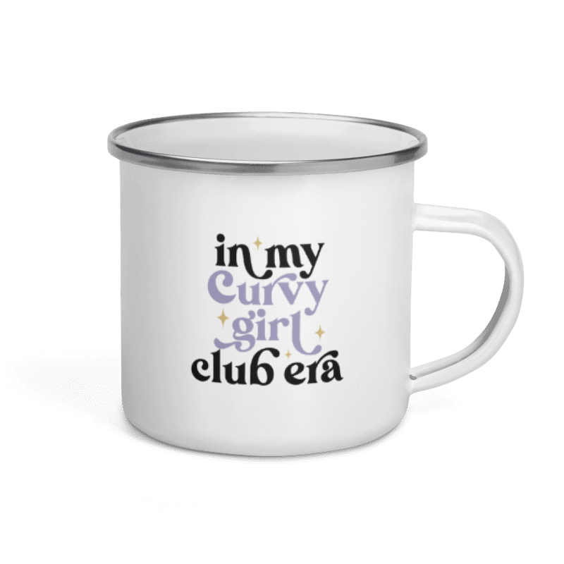 In My Curvy Girl Club Era Enamel Mug