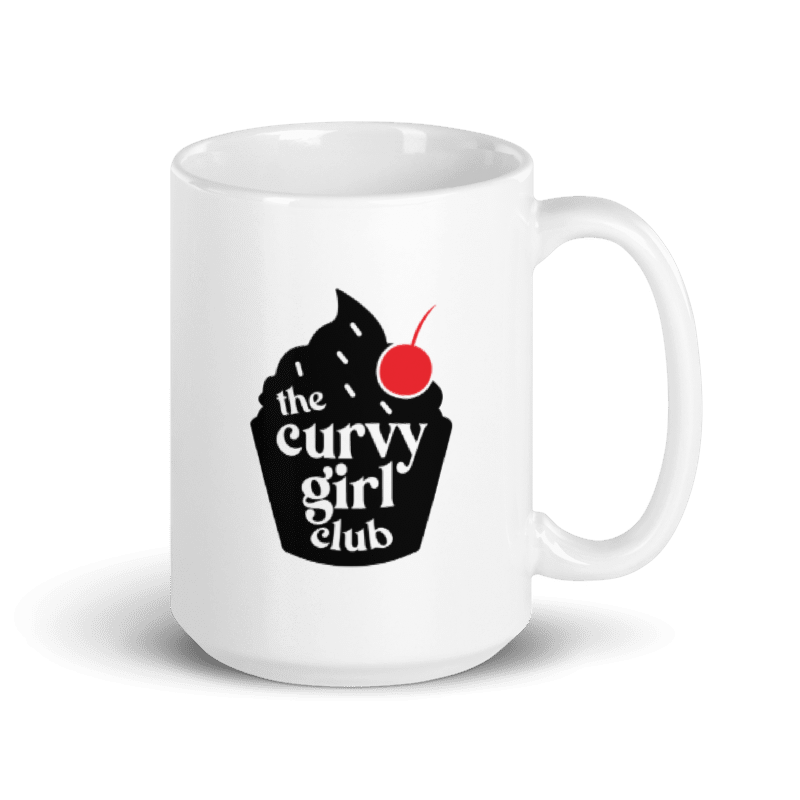 Curvy Girl Club White glossy mug