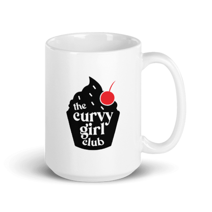 Curvy Girl Club White glossy mug