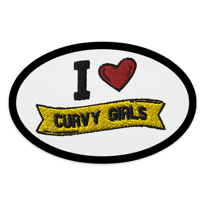 I <3 Curvy Girls Embroidered patch