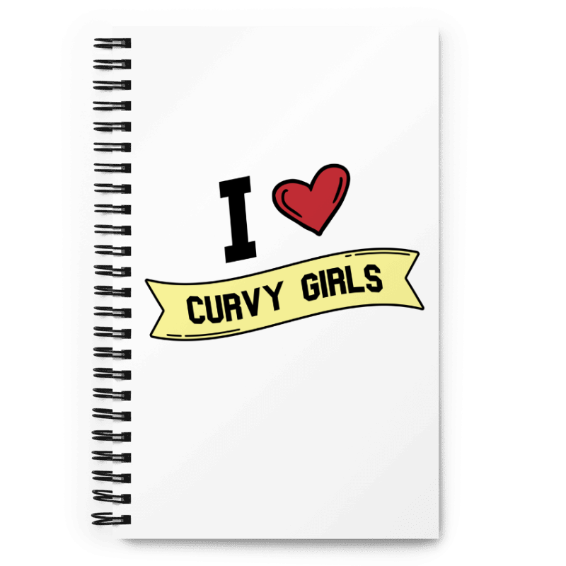 I <3 Curvy Girls Spiral notebook