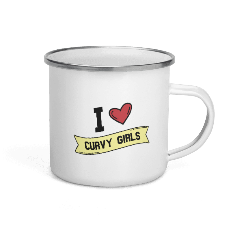 I <3 Curvy Girls Enamel Mug