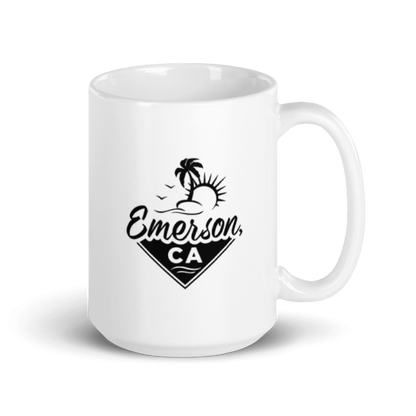 Emerson CA White glossy mug