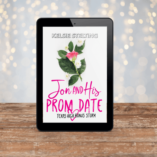 An eBook of Jon and His Prom Date: Texas High Bonus Story, showing a flower on the cover