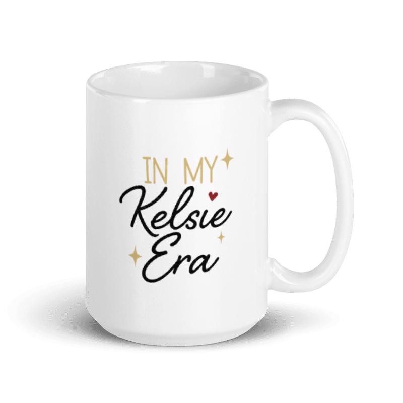 In My Kelsie Era White glossy mug