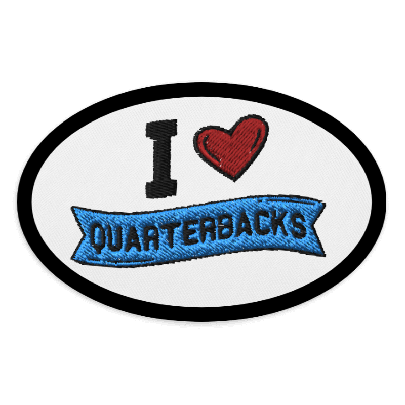 I <3 Quarterbacks Embroidered patch