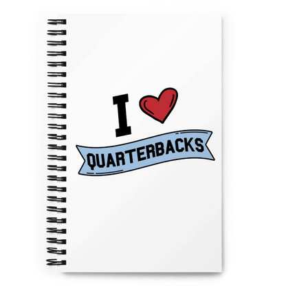 I <3 Quarterbacks Spiral notebook