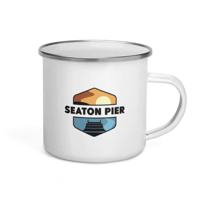 Seaton Pier Enamel Mug