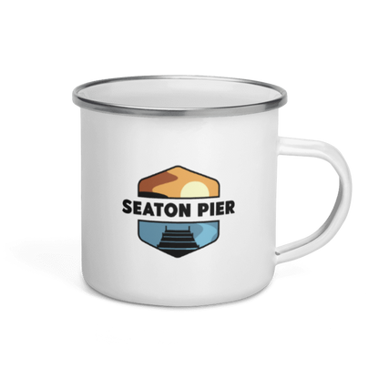 Seaton Pier Enamel Mug