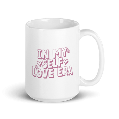 In My Self Love Era White glossy mug