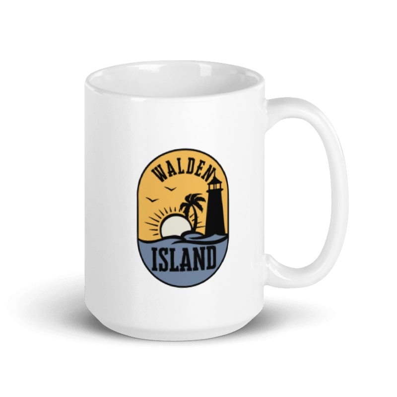 Walden Island White glossy mug