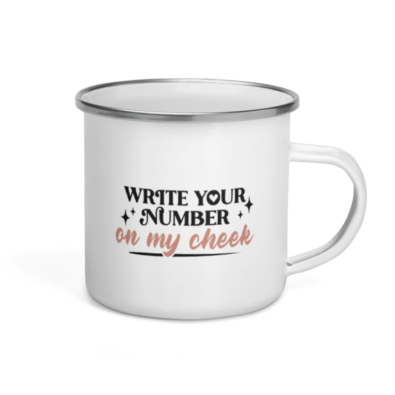 Write Your Number Enamel Mug