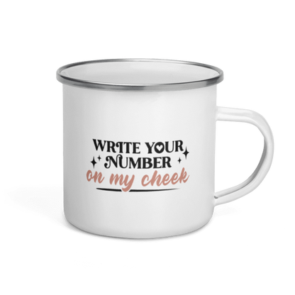 Write Your Number Enamel Mug