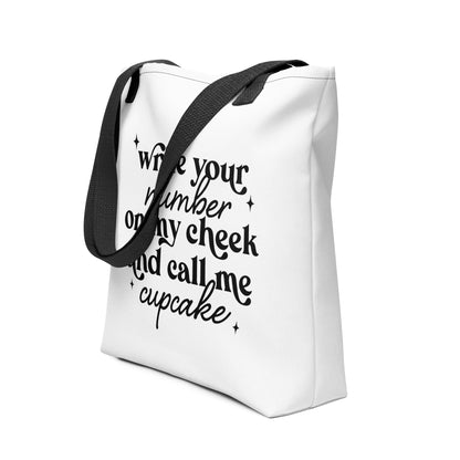 Write Your Number & Call Me Cupcake Tote bag