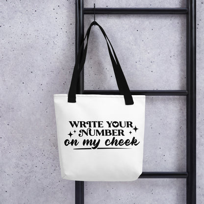 Write Your Number Tote bag