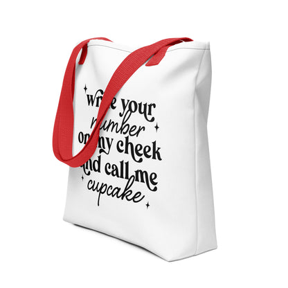 Write Your Number & Call Me Cupcake Tote bag