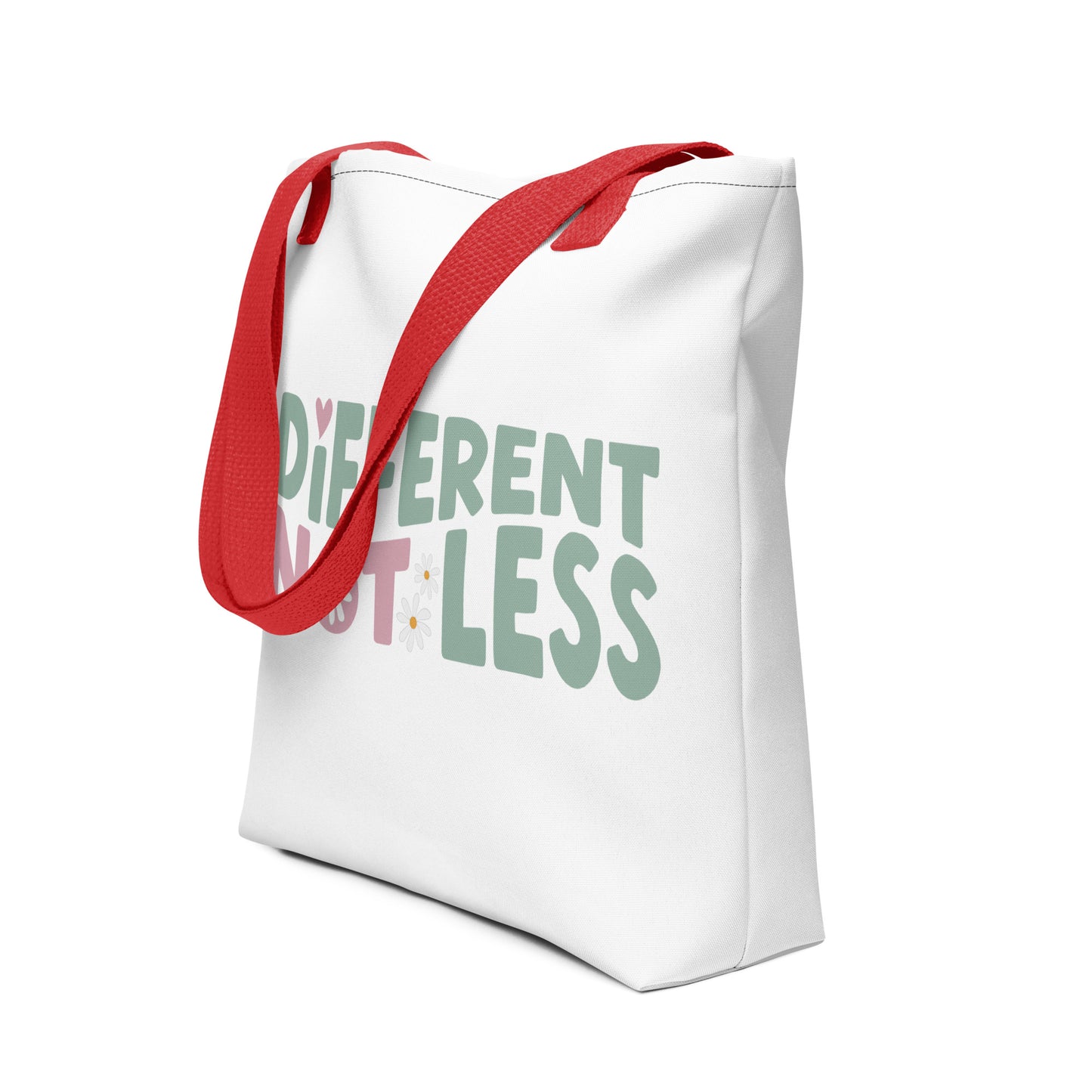 Different Not Less Tote bag