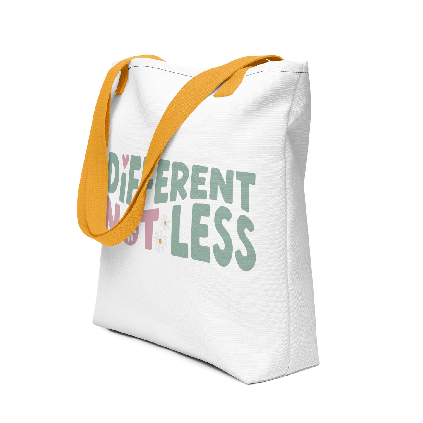 Different Not Less Tote bag