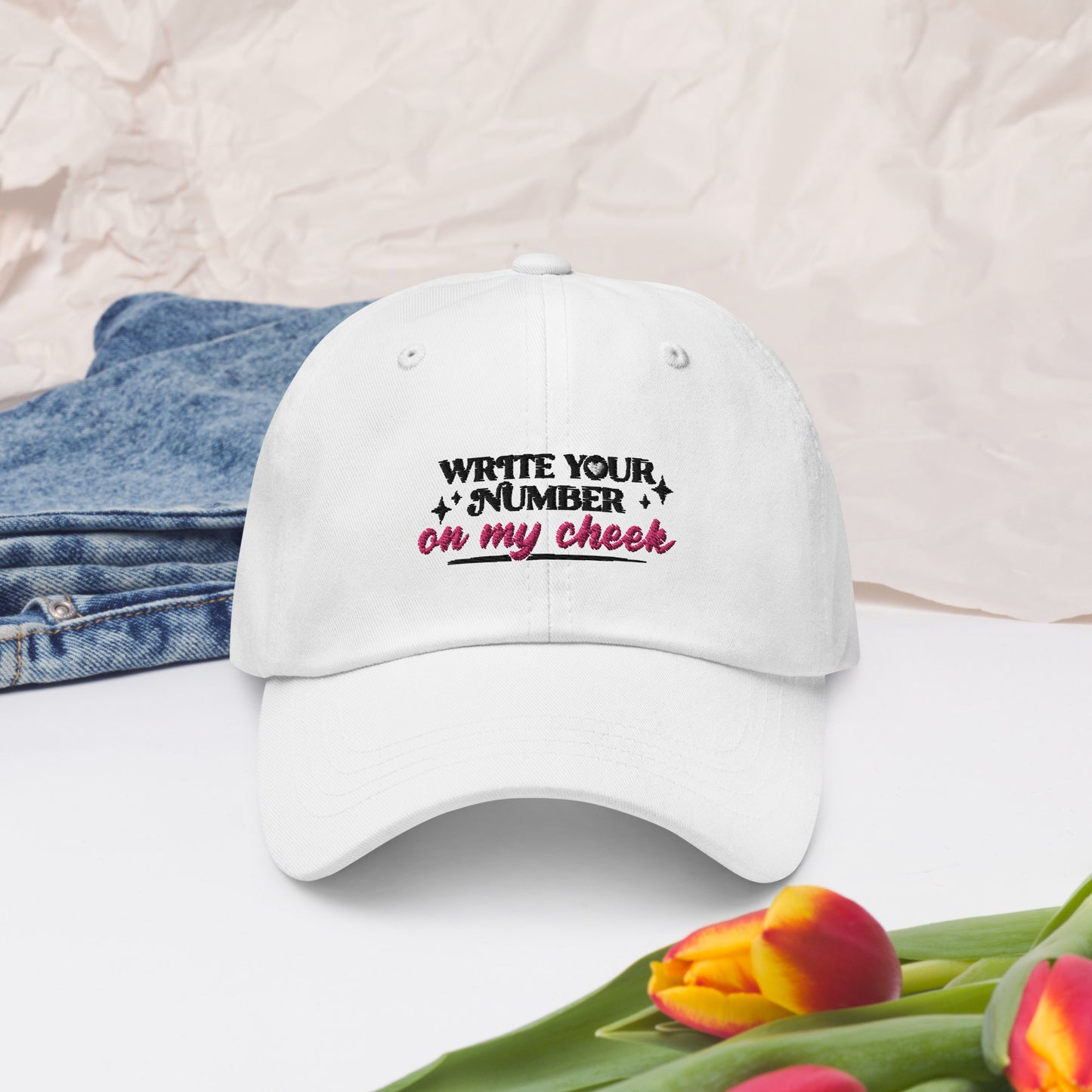 Write Your Number Dad hat