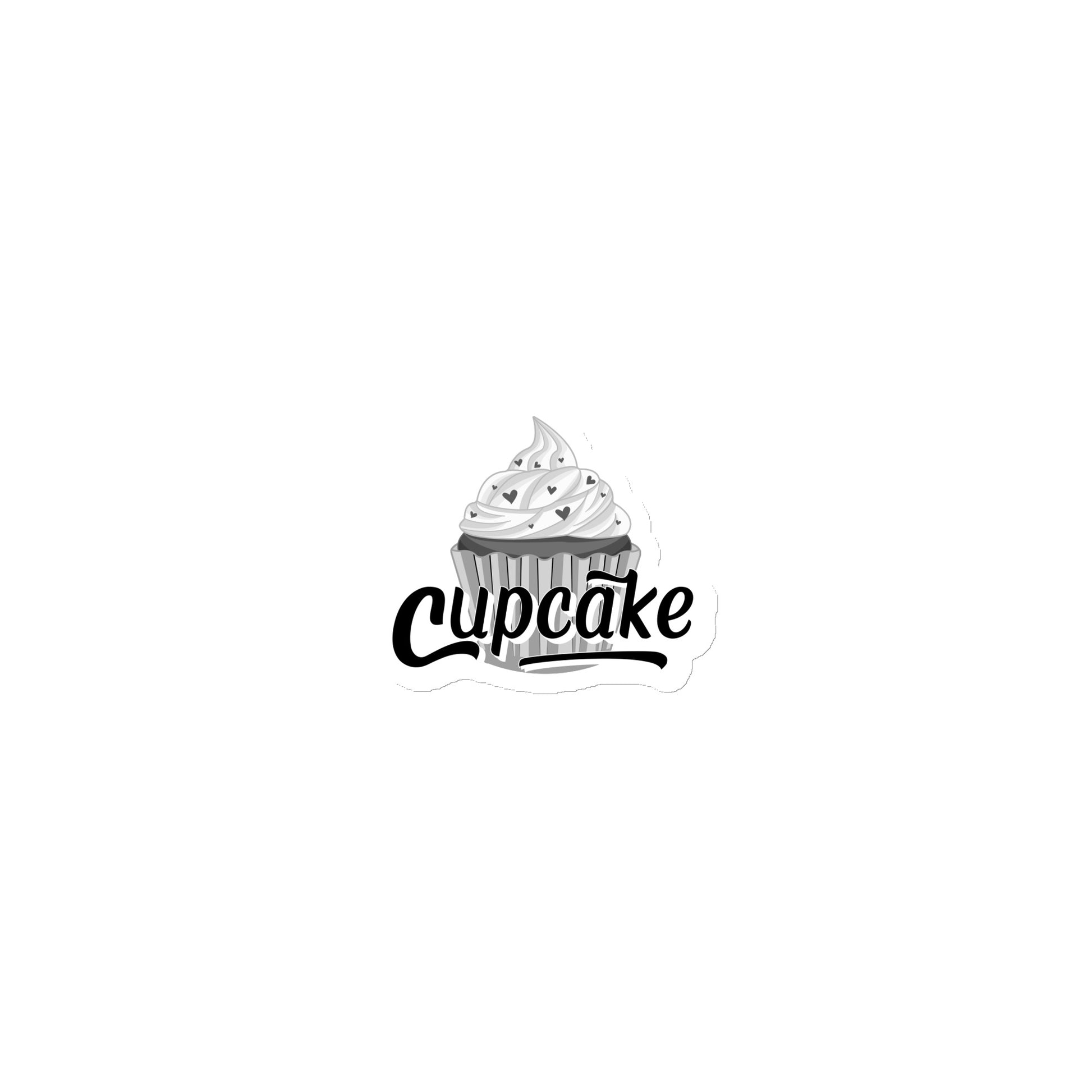 A cupcake magnet, with the word cupcake written over it