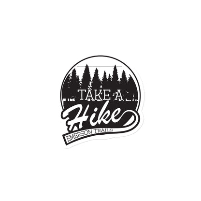 A tree logo that reads Take a Hike, Emerson Trails
