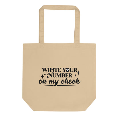 Write Your Number Eco Tote Bag