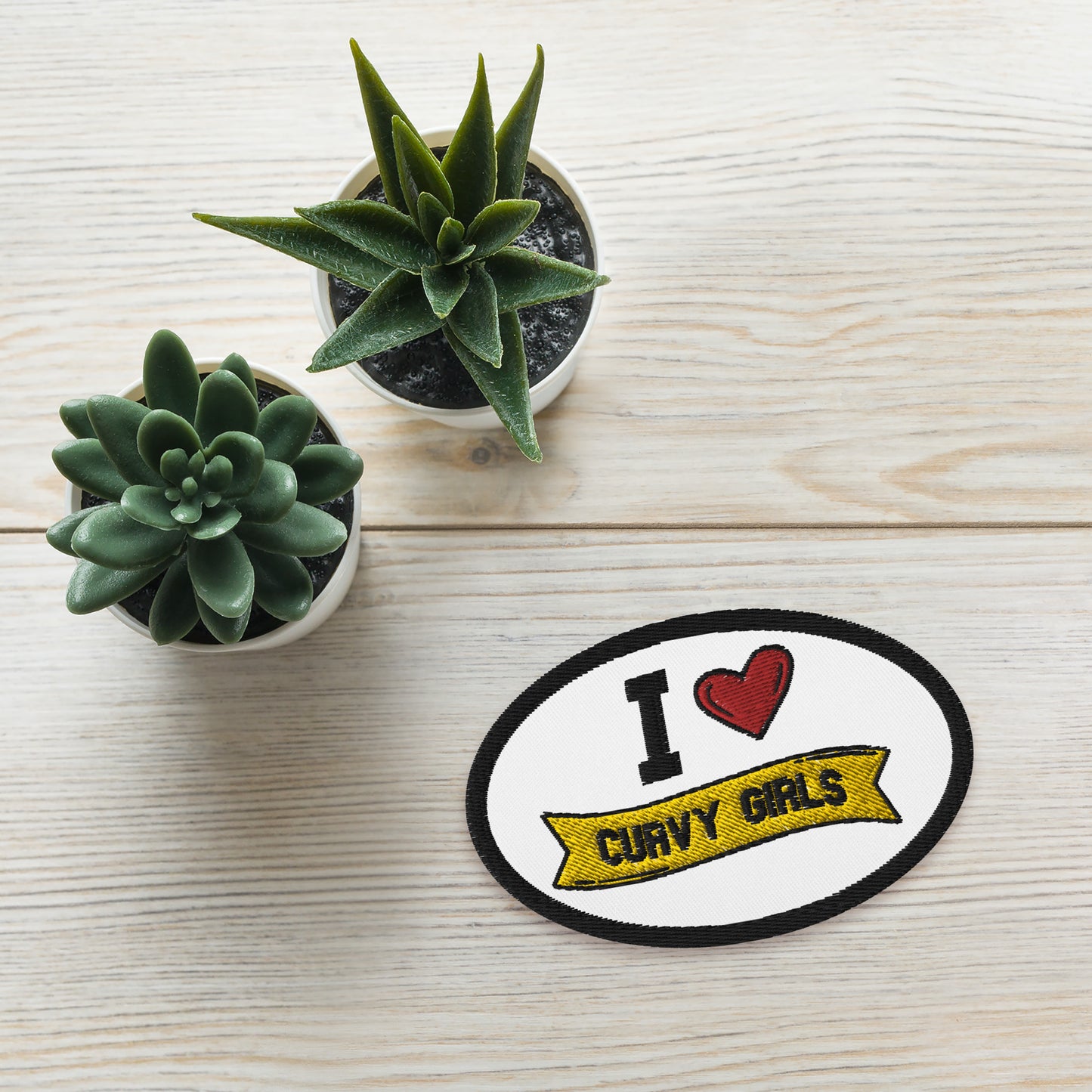 I <3 Curvy Girls Embroidered patch