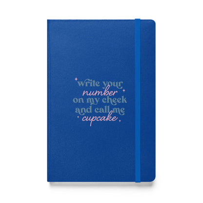 Write Your Number & Call Me Cupcake Hardcover bound notebook