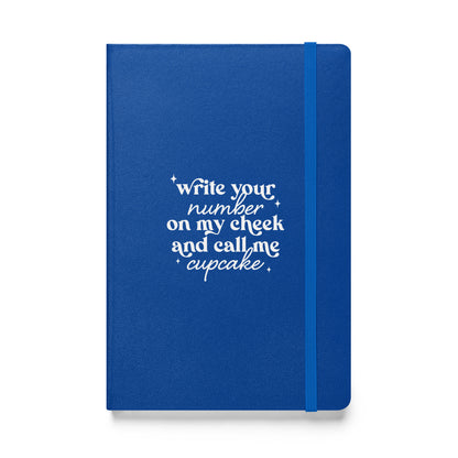 Write Your Number & Call Me Cupcake Hardcover bound notebook