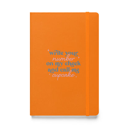 Write Your Number & Call Me Cupcake Hardcover bound notebook