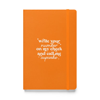 Write Your Number & Call Me Cupcake Hardcover bound notebook