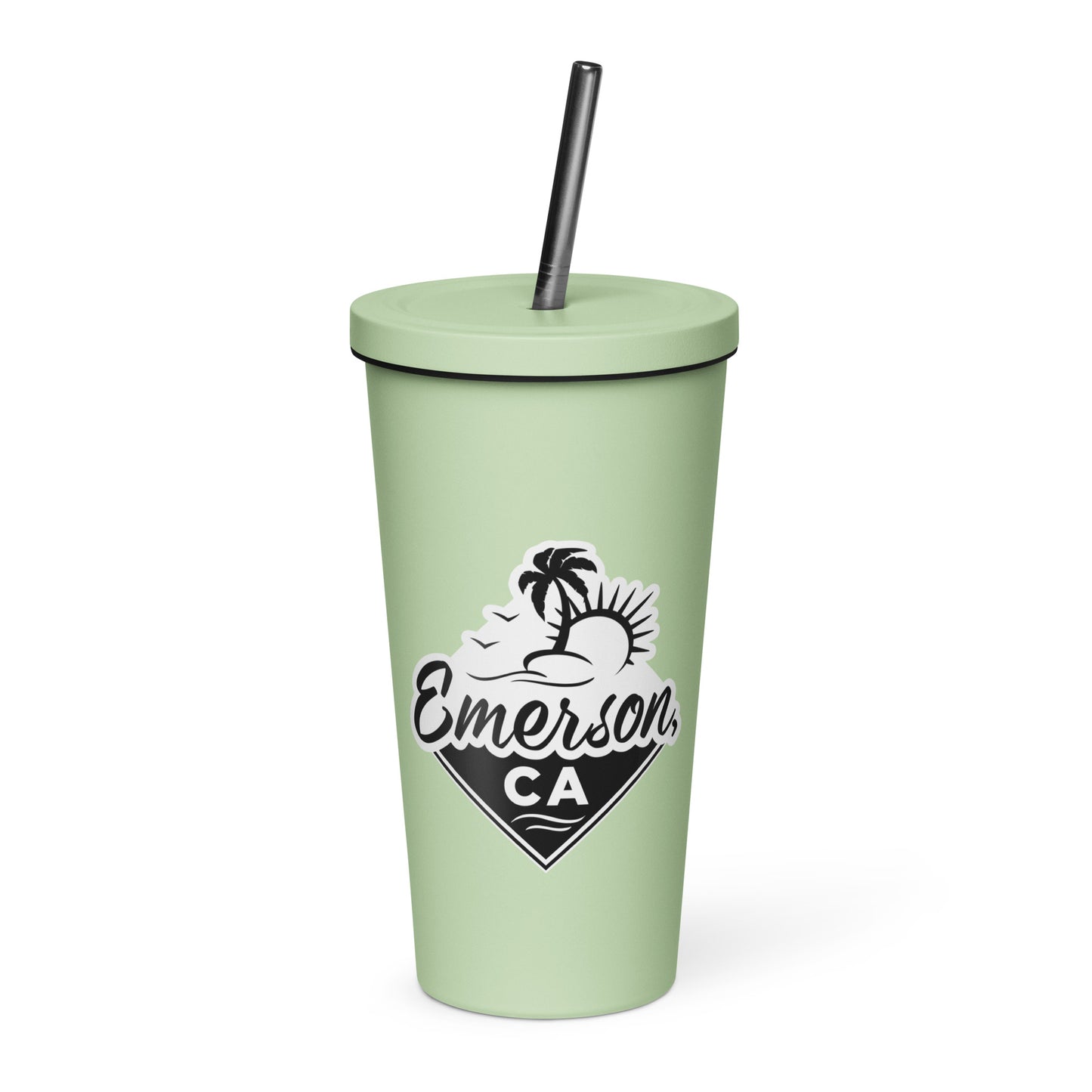 Emerson CA Insulated tumbler with a straw