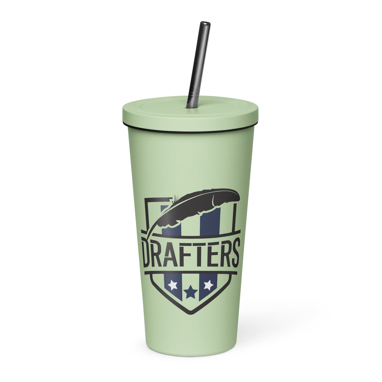 Drafters Insulated tumbler with a straw