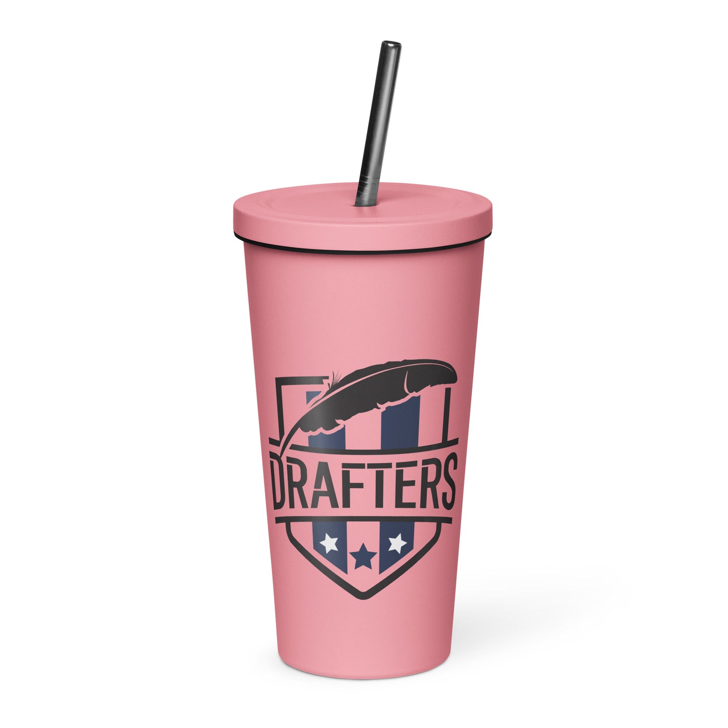 Drafters Insulated tumbler with a straw