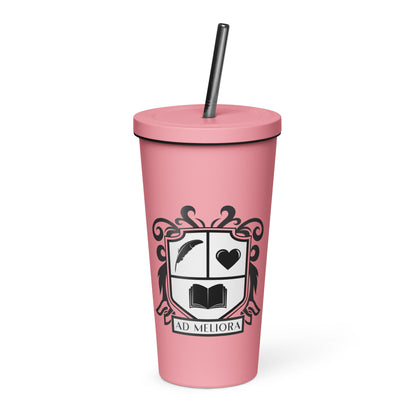 Emerson Coat of Arms Insulated tumbler with a straw