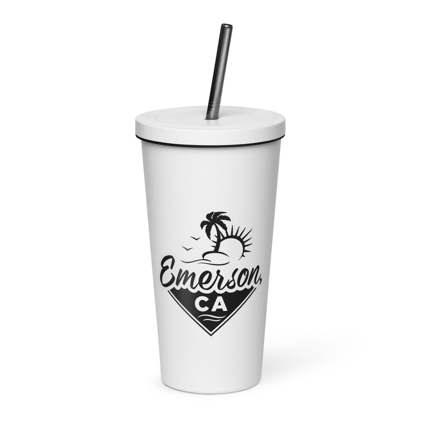 Emerson CA Insulated tumbler with a straw