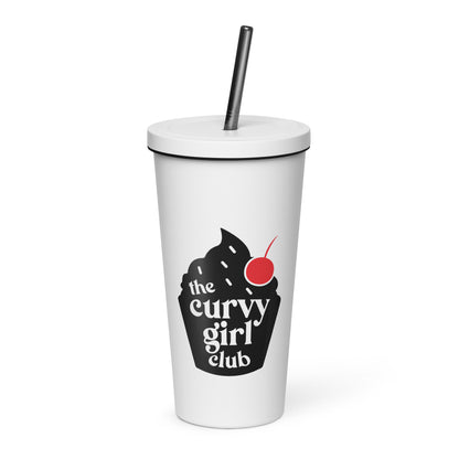 Curvy Girl Club Insulated tumbler with a straw