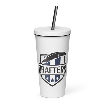 Drafters Insulated tumbler with a straw