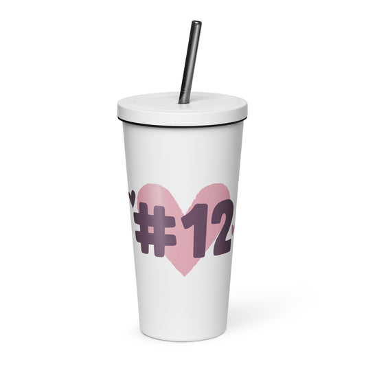 #12 Insulated tumbler with a straw