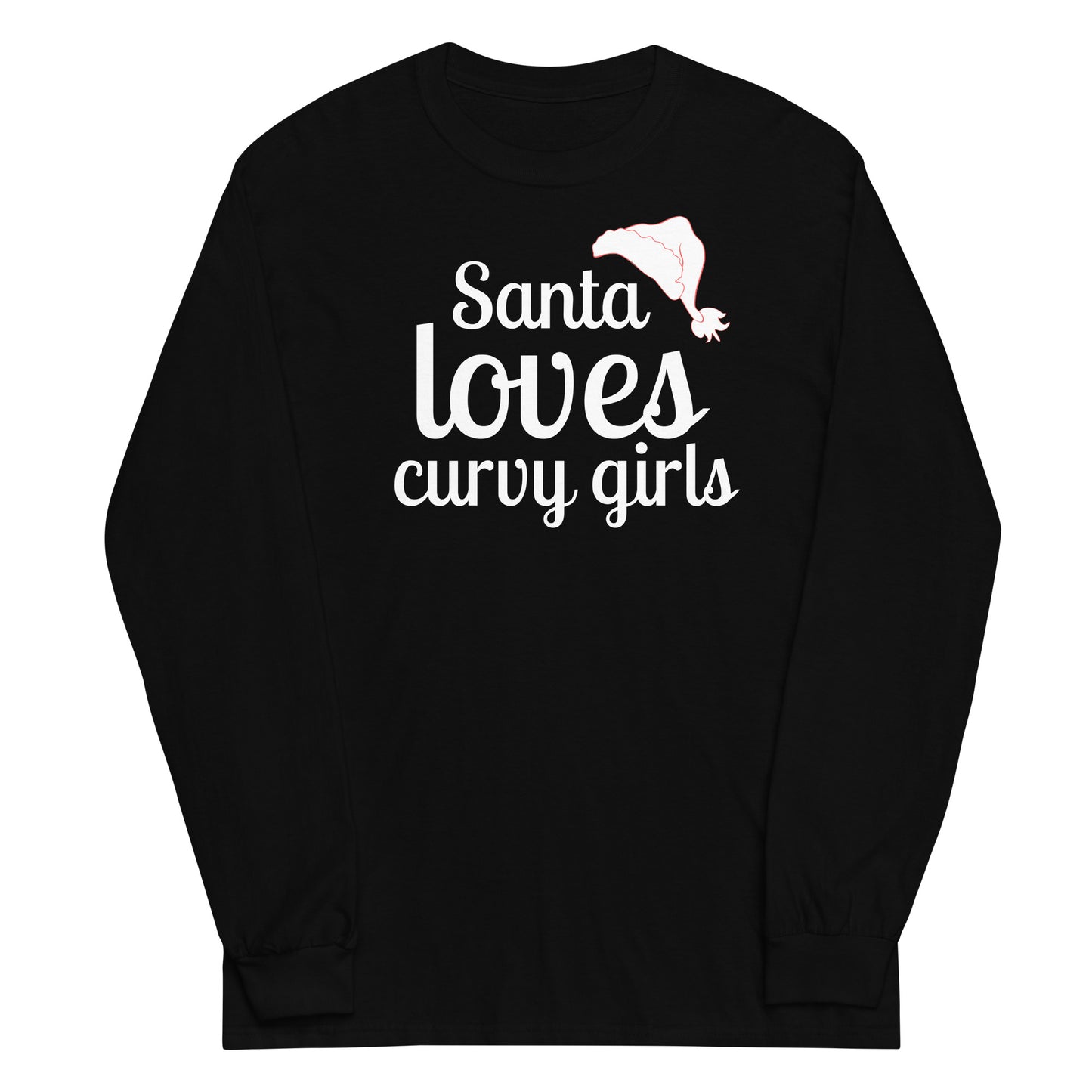 Santa Loves Curvy Girls Long Sleeve Shirt