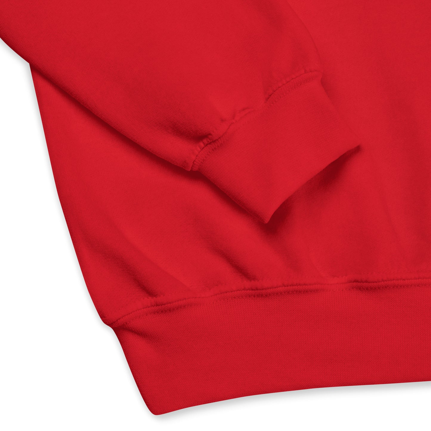 the plain back of a red crewneck sweatshirt
