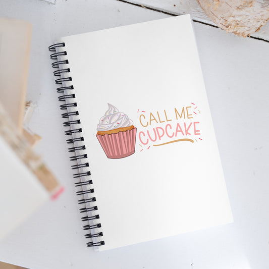 Call Me Cupcake Spiral notebook