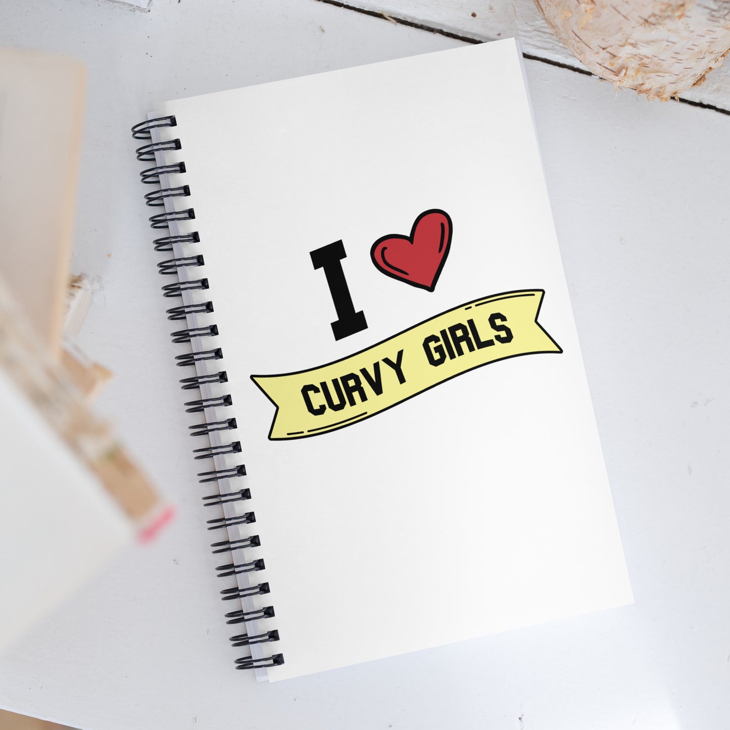 I <3 Curvy Girls Spiral notebook