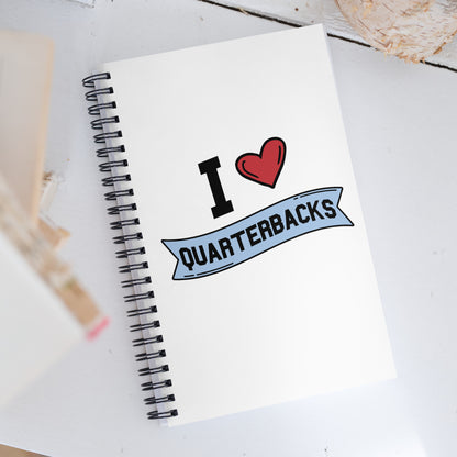 I <3 Quarterbacks Spiral notebook